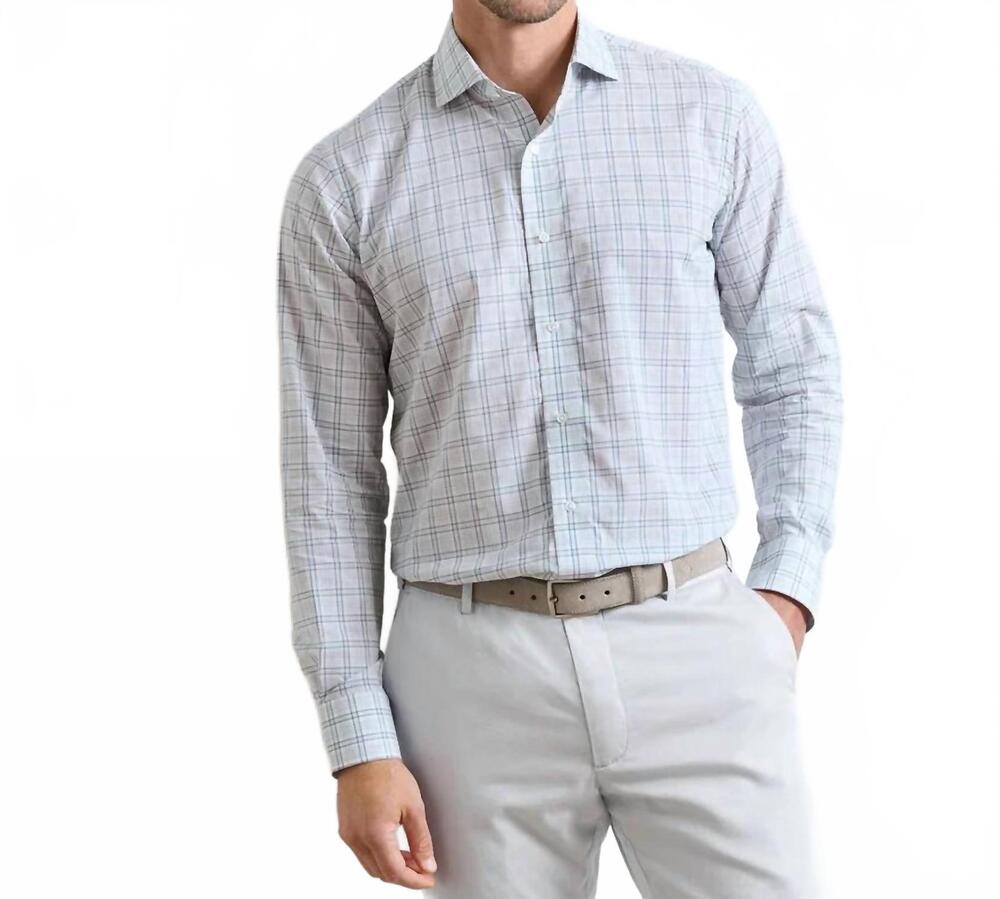 NEW PETER MILLAR pietro italian poplin sport shirt in british grey